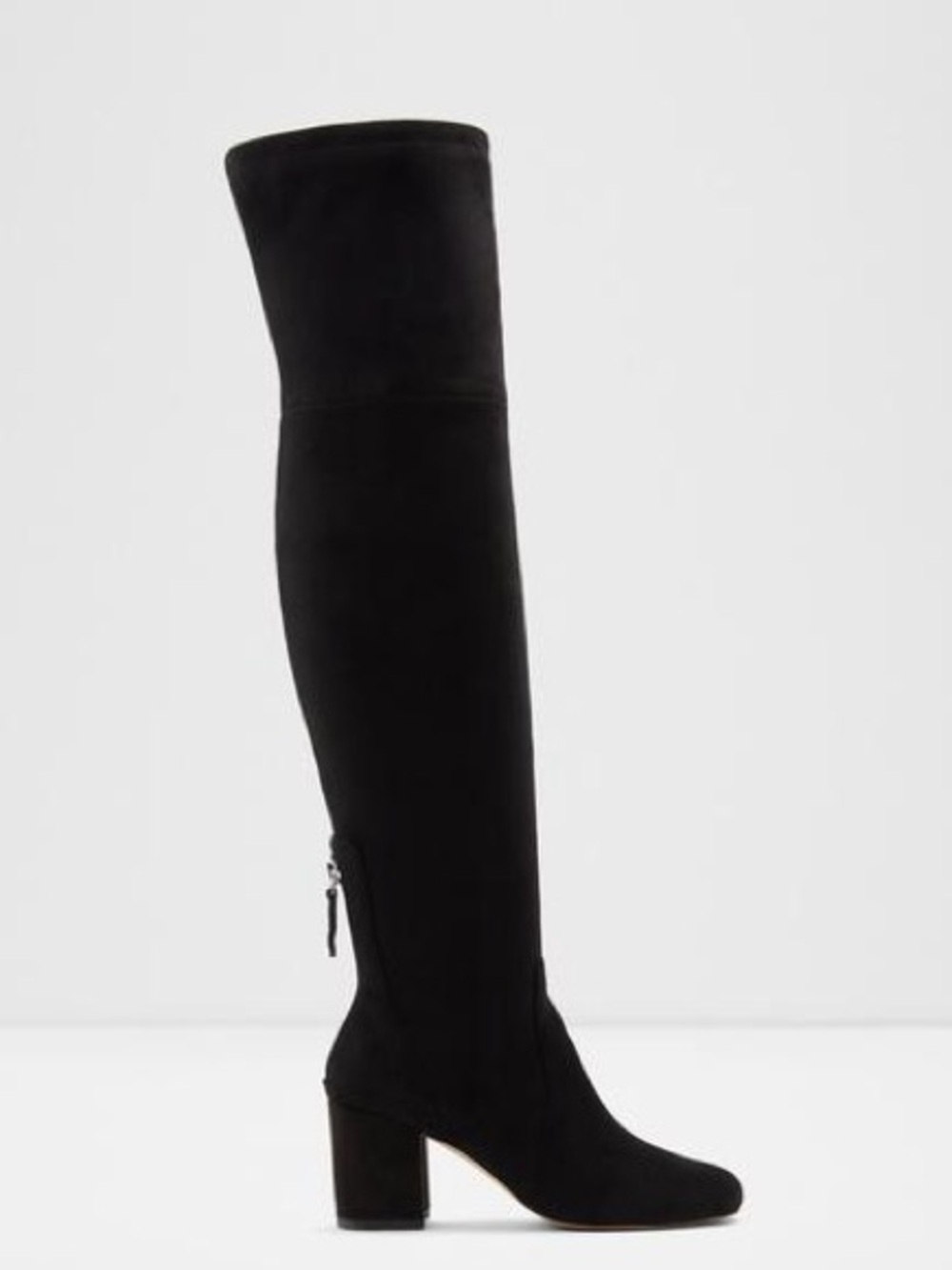 Aldo Black Over-the-Knee Block Heel Boots